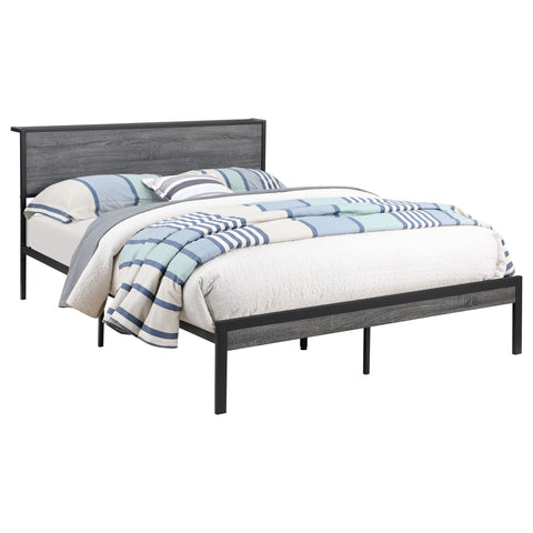 Montara Metal Queen Panel Bed GreyGrey