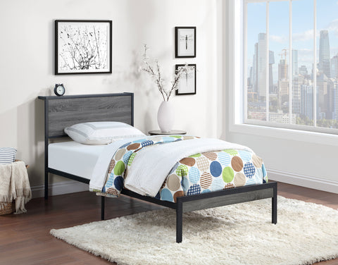 Montara Metal Twin Panel Bed GreyGrey