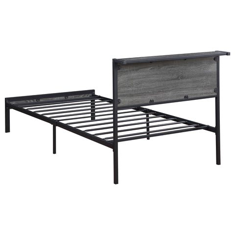 Montara Metal Twin Panel Bed GreyGrey