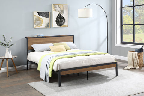 Montara Metal Full Panel Bed Light OakLight Oak