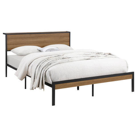 Montara Metal Full Panel Bed Light OakLight Oak