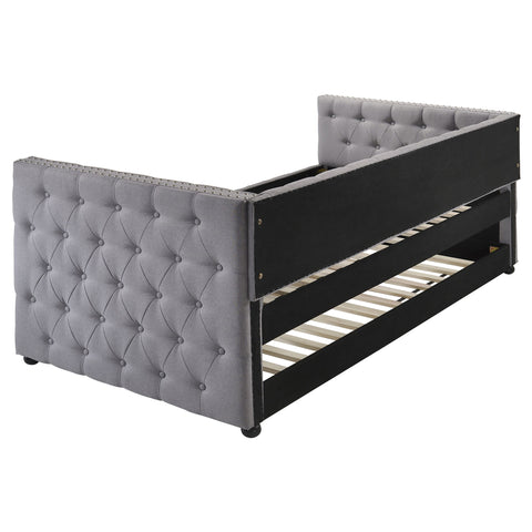 Warren Upholstered Twin Daybed with Trundle GreyGrey
