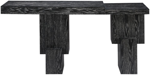Camden Black Oak Veneer And Solid Wood Console Table, 1 Piece