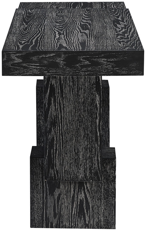 Camden Black Oak Veneer And Solid Wood Console Table, 1 Piece