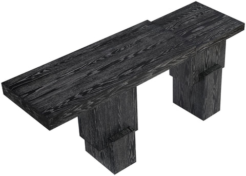 Camden Black Oak Veneer And Solid Wood Console Table, 1 Piece