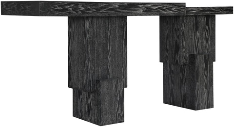 Camden Black Oak Veneer And Solid Wood Console Table, 1 Piece