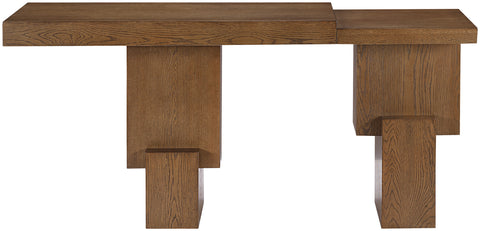 Camden Brown Oak Veneer And Solid Wood Console Table, 1 Piece
