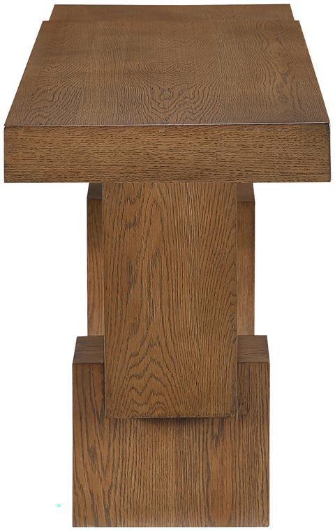 Camden Brown Oak Veneer And Solid Wood Console Table, 1 Piece