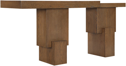Camden Brown Oak Veneer And Solid Wood Console Table, 1 Piece