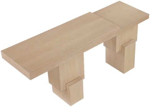 Camden Natural Oak Veneer And Solid Wood Console Table, 1 Piece