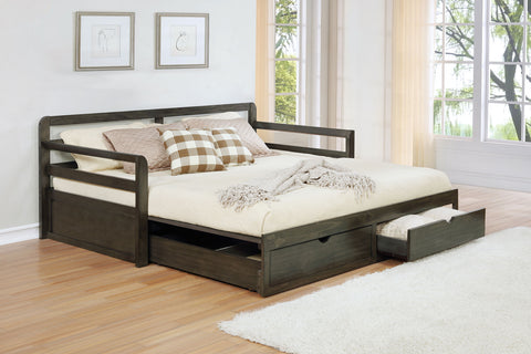 Elias 2-drawer Twin XL Daybed with Extension Trundle GreyGrey