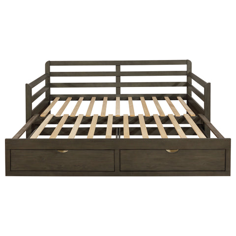 Elias 2-drawer Twin XL Daybed with Extension Trundle GreyGrey