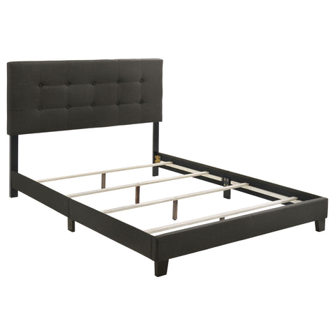 Rhea Upholstered Eastern King Panel Bed CharcoalCharcoal