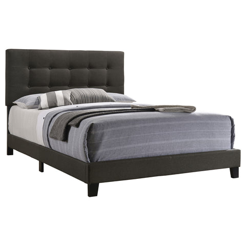 Rhea Upholstered Eastern King Panel Bed CharcoalCharcoal
