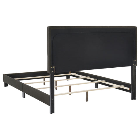 Rhea Upholstered Queen Panel Bed CharcoalCharcoal