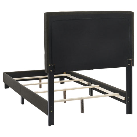 Rhea Upholstered Twin Panel Bed CharcoalCharcoal