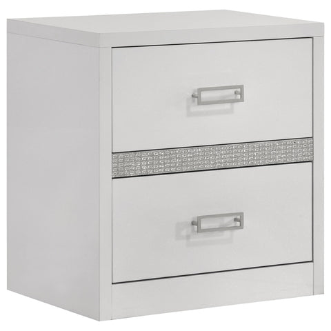 Cayenne 5-Piece Queen Platform Bedroom Set Grey and White High Gloss