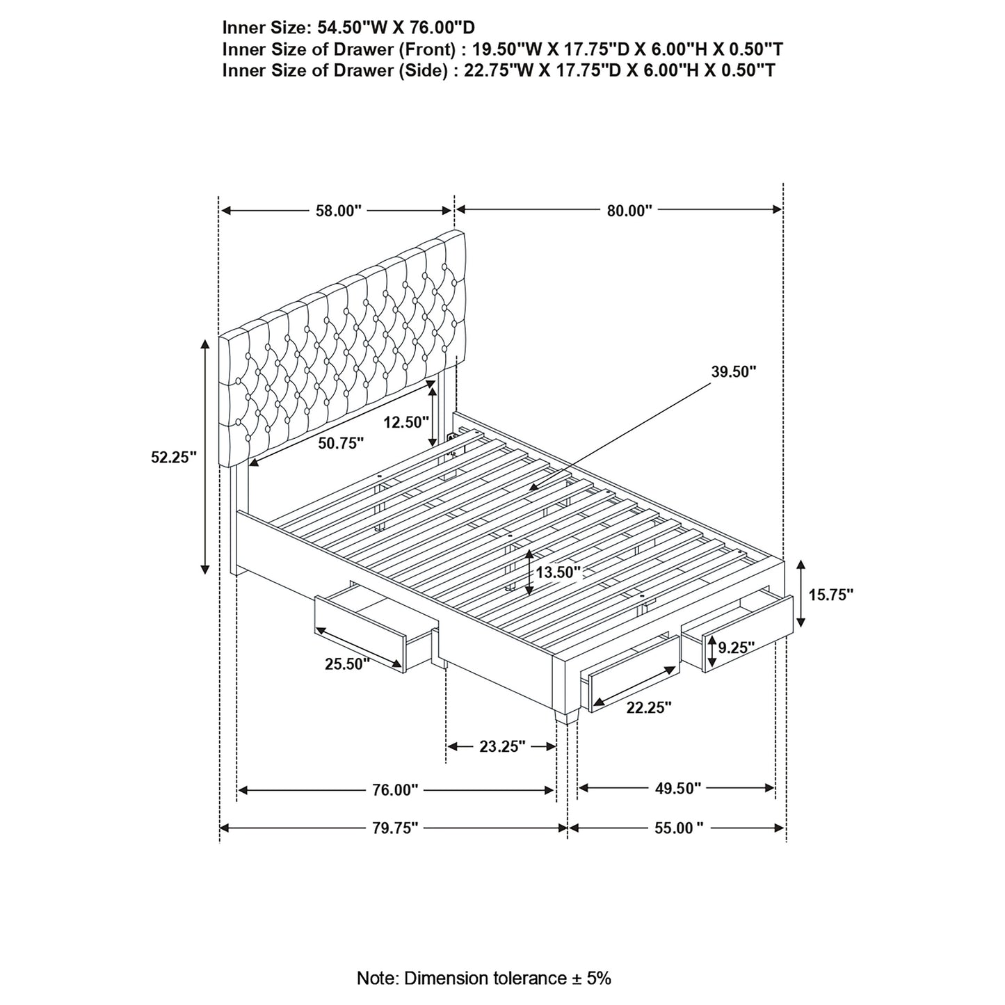 full storage bed