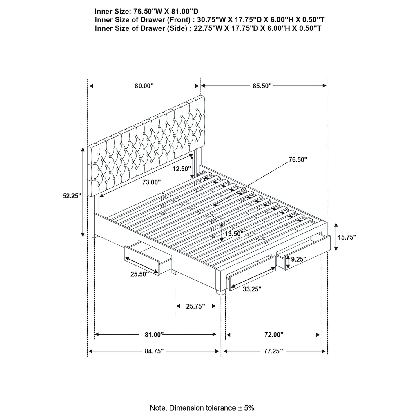 eastern king storage bed