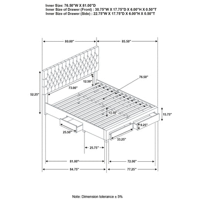 Eastern King Storage Bed