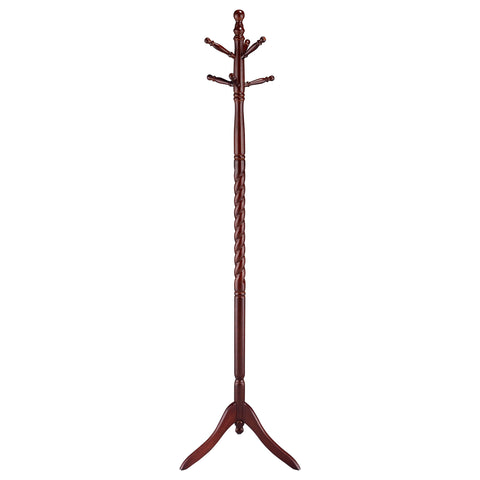 Cora 6 Hook Freestanding Wood Coat Rack Hat Hanger MerlotMerlot