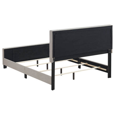 Maynard Upholstered Queen Panel Bed BeigeBeige