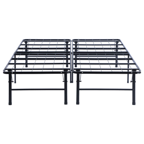 Rudy Metal Eastern King Mattress Support Platform Bed BlackBlack