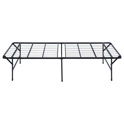 Rudy Metal Twin Mattress Support Platform Bed BlackBlack