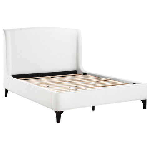 Ashton Upholstered Eastern King Wingback Bed SnowSnow