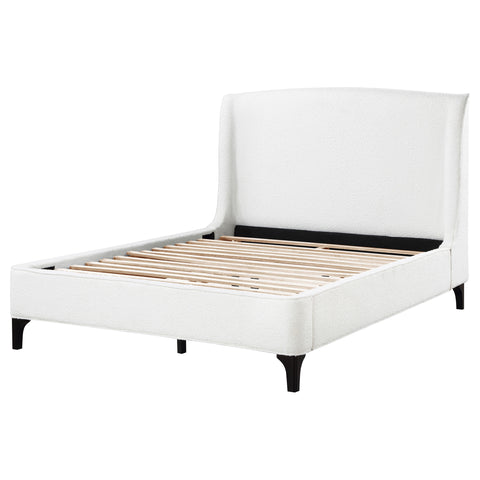 Ashton Upholstered Eastern King Wingback Bed SnowSnow