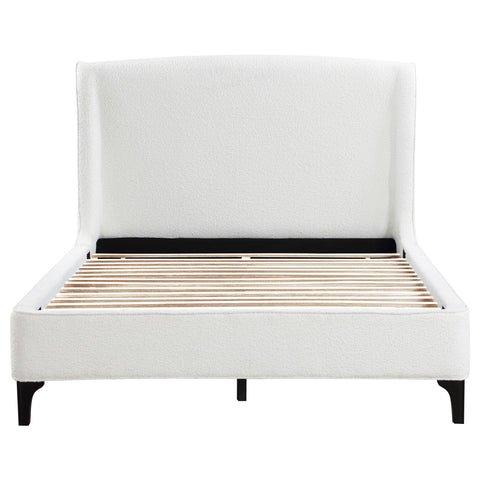 Ashton Upholstered Queen Wingback Bed SnowSnow