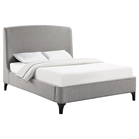 Ashton Upholstered Eastern King Wingback Bed GreyGrey