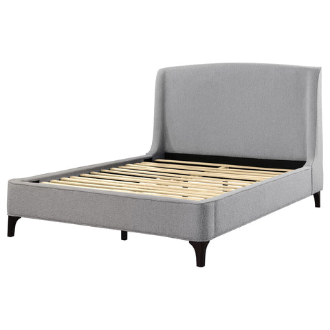 Ashton Upholstered Eastern King Wingback Bed GreyGrey