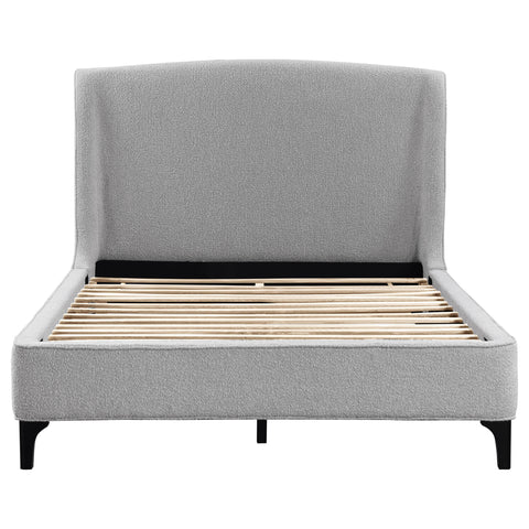 Ashton Upholstered Queen Wingback Bed GreyGrey