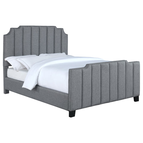 Kate Upholstered Eastern King Panel Bed Light GreyLight Grey