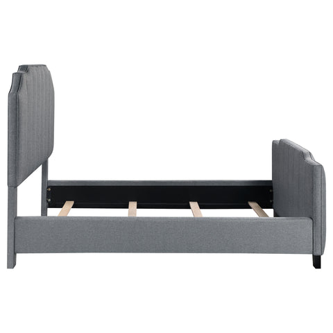 Kate Upholstered Eastern King Panel Bed Light GreyLight Grey