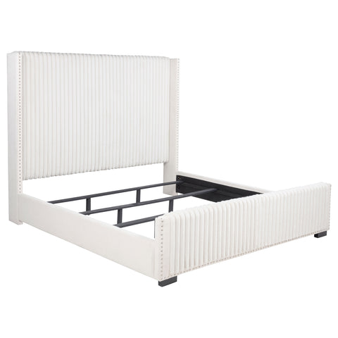 Tevlin 65-inch Upholstered California King Bed CreamCream