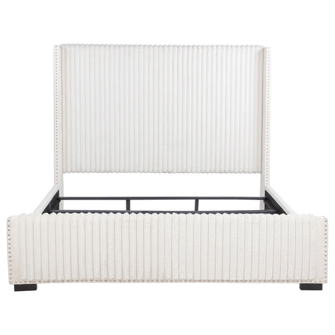 Tevlin 65-inch Upholstered California King Bed CreamCream