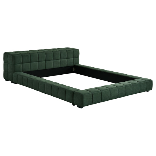 Bradshaw Upholstered Full Platform Bed GreenGreen
