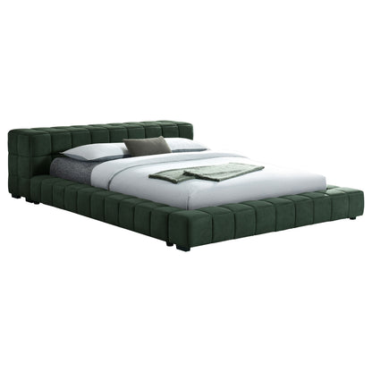Bradshaw Upholstered Full Platform Bed GreenGreen