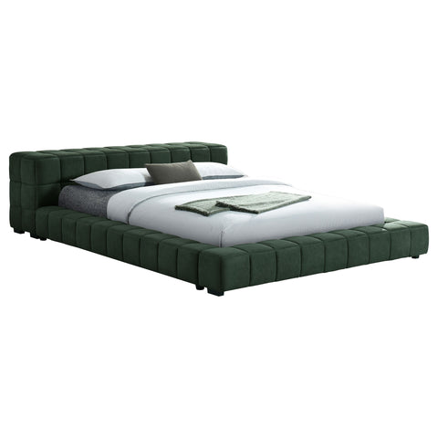Bradshaw Upholstered Full Platform Bed GreenGreen