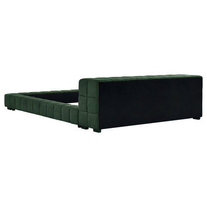 Bradshaw Upholstered Full Platform Bed GreenGreen