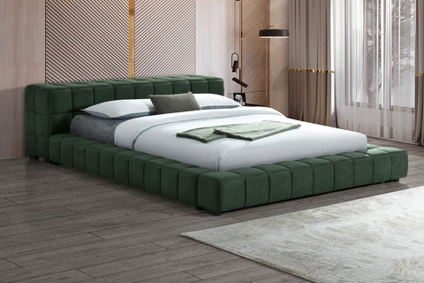 Bradshaw Upholstered Eastern King Platform Bed GreenGreen