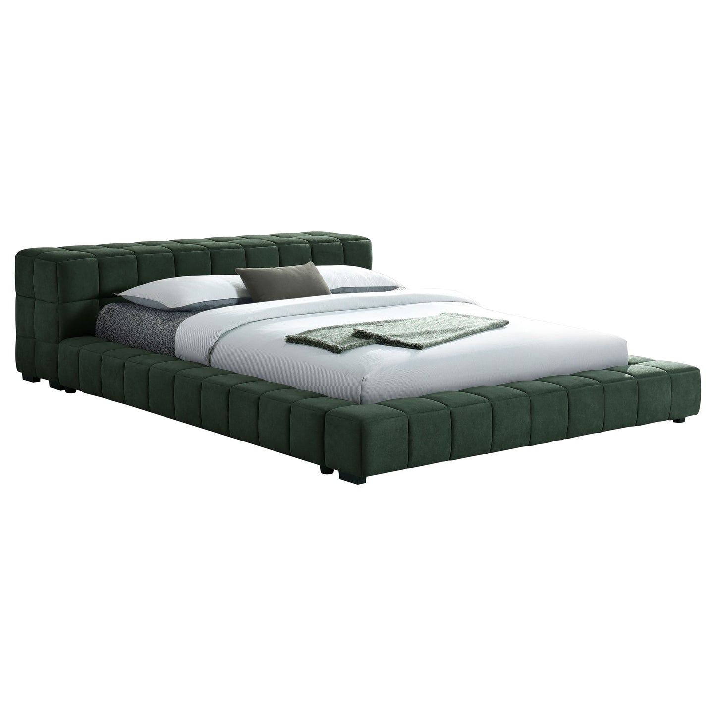 bradshaw upholstered eastern king platform bed greengreen