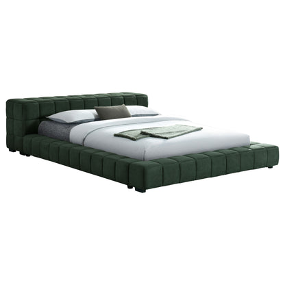 Bradshaw Upholstered Eastern King Platform Bed GreenGreen