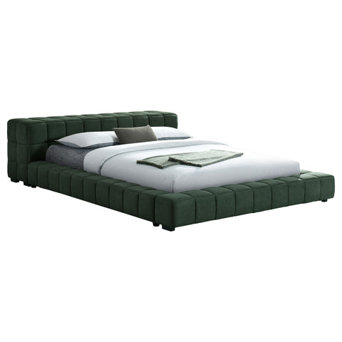 Bradshaw Upholstered Cal King Platform Bed GreenGreen