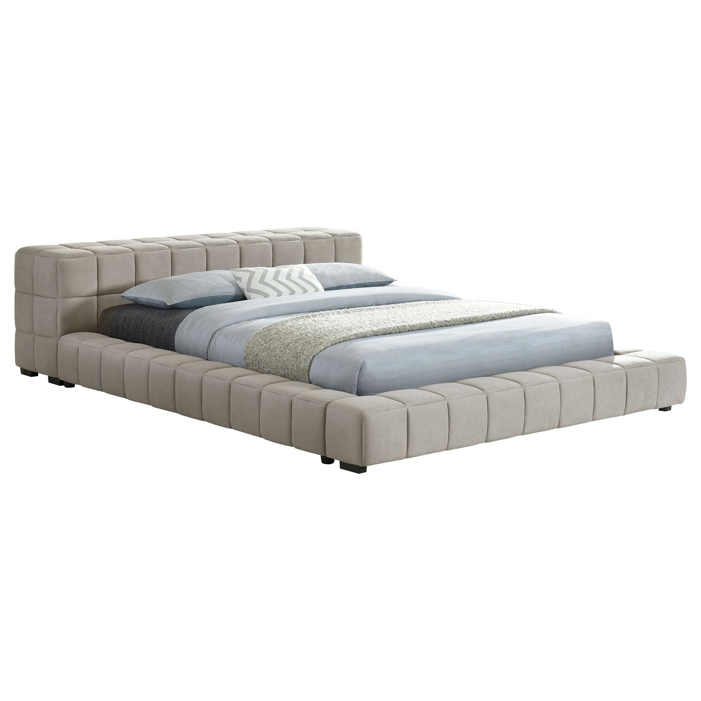 bradshaw upholstered full platform bed light taupelight taupe