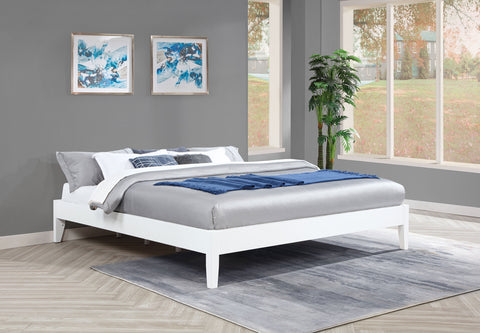 Matyas Eastern King Universal Platform Bed WhiteWhite