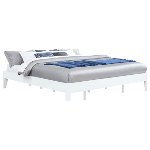 Matyas Eastern King Universal Platform Bed WhiteWhite