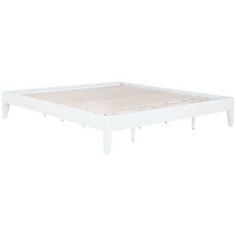 Matyas California King Universal Platform Bed WhiteWhite
